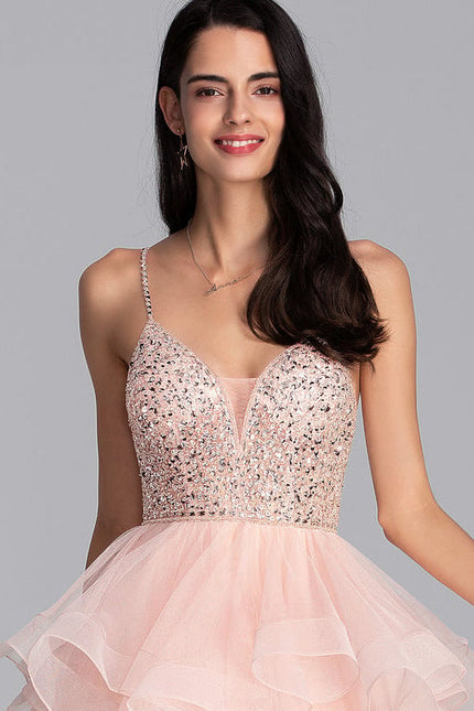 Robe De Princesse Tulle Volants Rose - gallery 2