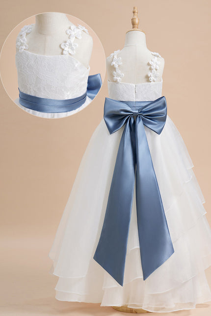 Robe De Princesse Enfant Floral Satinée