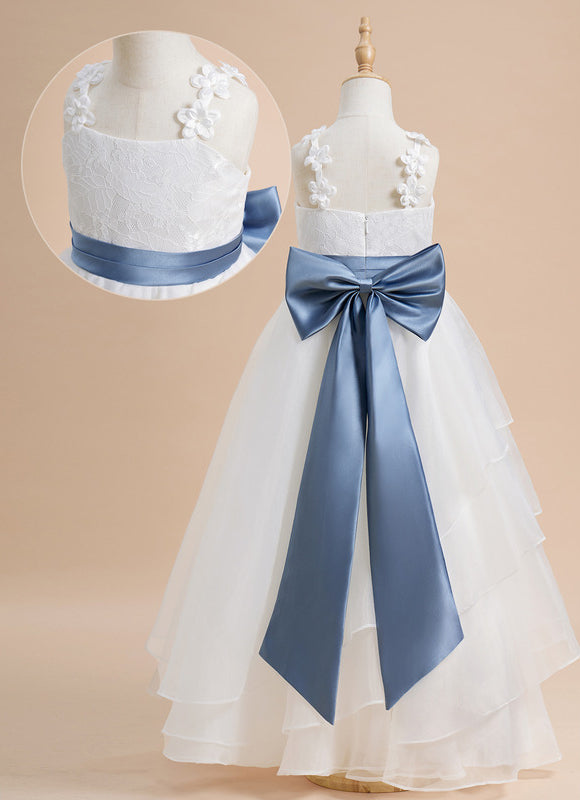 Robe De Princesse Enfant Floral Satinée