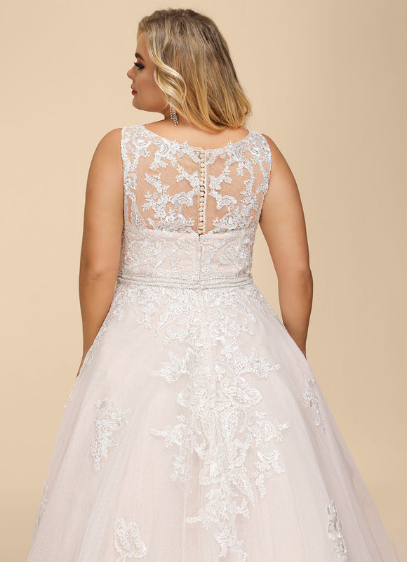 Robe De Princesse Évasée Ornée - gallery 8