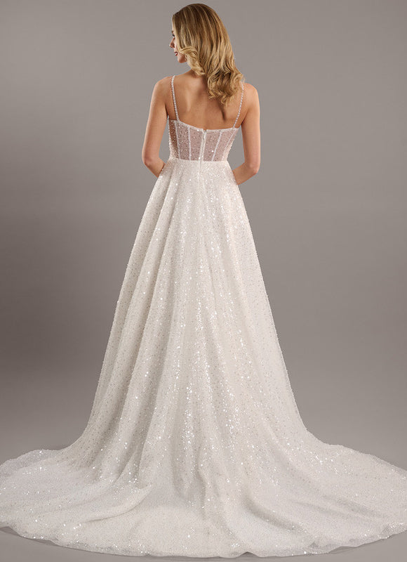 Robe De Mariee Princesse Bustier Strass - gallery 6