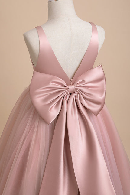 Robe De Princesse Longue Rose Poudrée - gallery 6