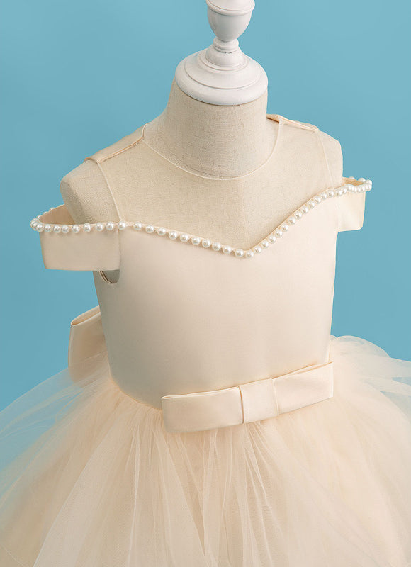 Robe De Princesse Satin Crème - gallery 2