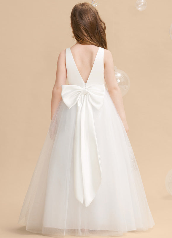 Robe De Princesse Longue Rose Poudrée - gallery 8