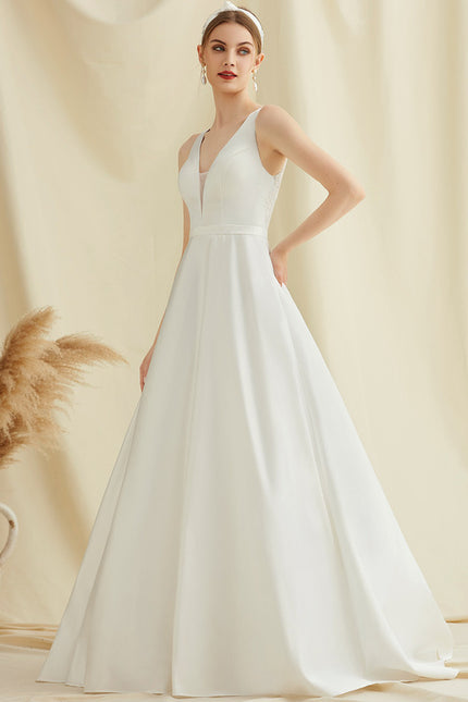 Robe De Princesse Satin Épurée - gallery 2