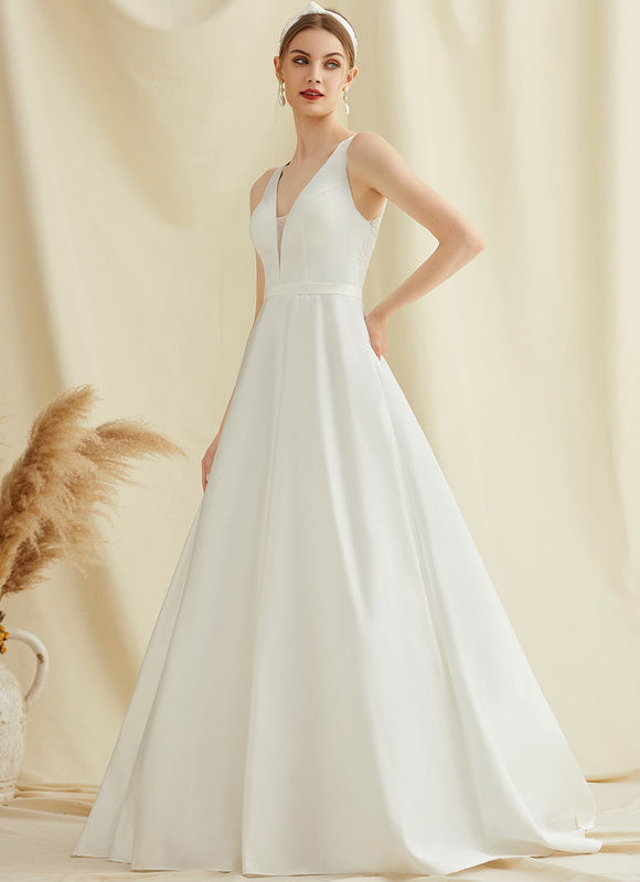 Robe De Princesse Satin Épurée - gallery 2