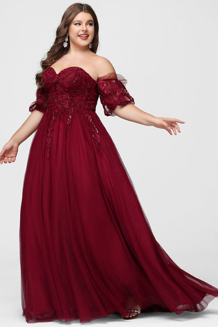 Robe De Princesse Bordeaux Évasée - gallery 9