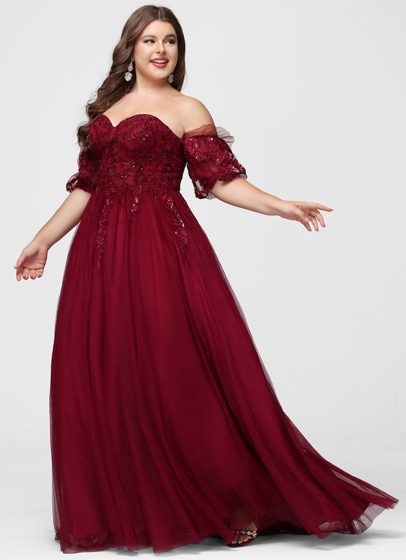 Robe De Princesse Bordeaux Évasée - gallery 9