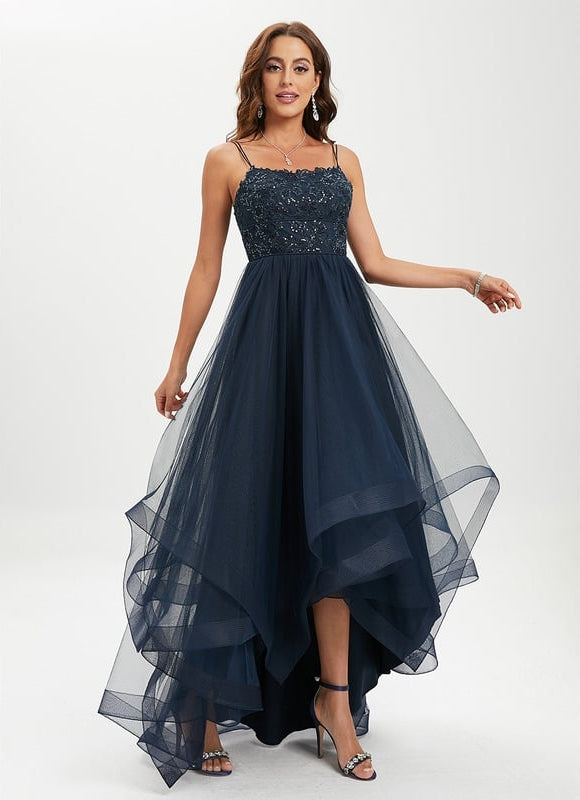 Robe De Princesse Asymétrique Marine - gallery 2