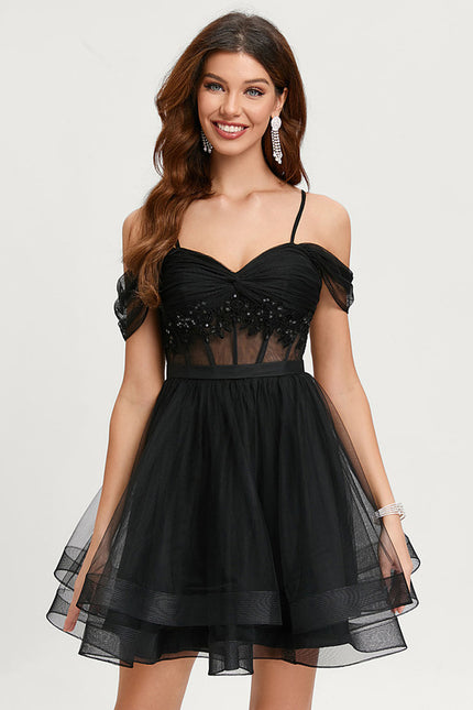 Robe De Princesse Tulle Noire Chic - gallery 2