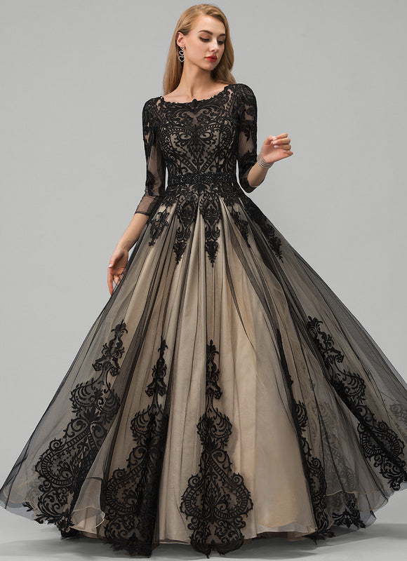Robe De Princesse Élégante Noire - gallery 2