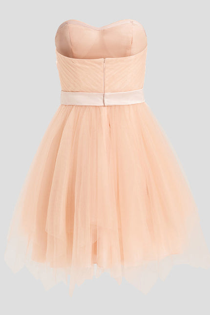 Robe De Princesse Tulle Pêche Élégante - gallery 7