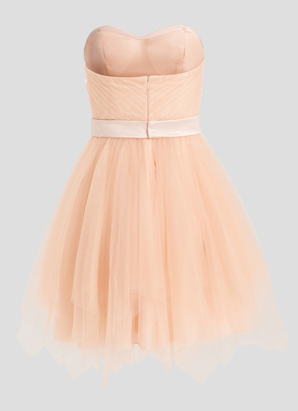 Robe De Princesse Tulle Pêche Élégante - gallery 7