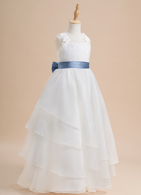Robe De Princesse Enfant Floral Satinée - gallery 4