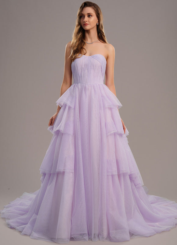 Robe De Princesse Violette Aérienne - gallery 1