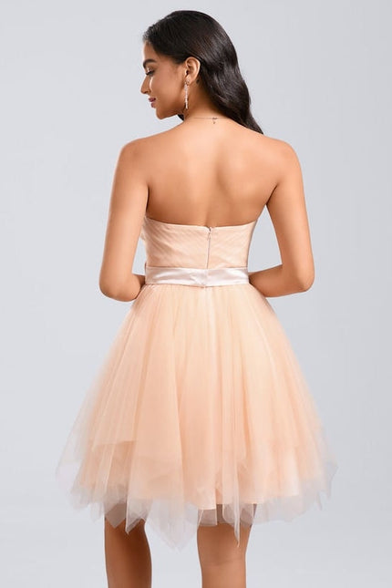 Robe De Princesse Tulle Pêche Élégante - gallery 5