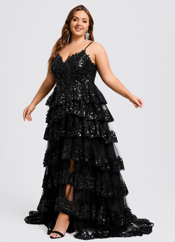 Robe De Princesse Noire À Paillettes - gallery 9