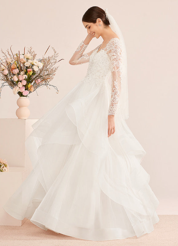 Robe De Princesse Éthérée Perlée - gallery 2