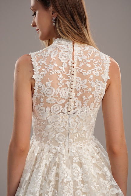 Robe De Princesse Évasée Brodée - gallery 5
