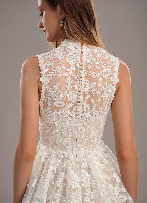 Robe De Princesse Évasée Brodée - gallery 5