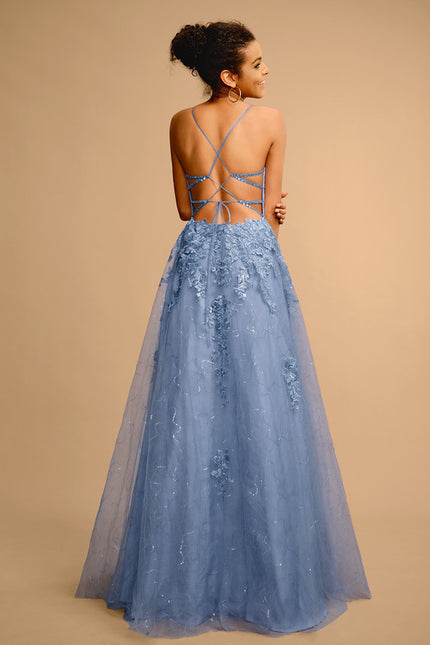 Robe De Princesse Satinée Céleste - gallery 4