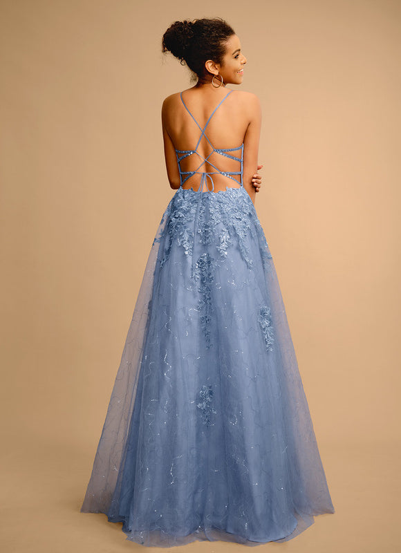 Robe De Princesse Satinée Céleste - gallery 4