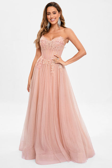 Robe De Princesse Tulle Rose Délicate