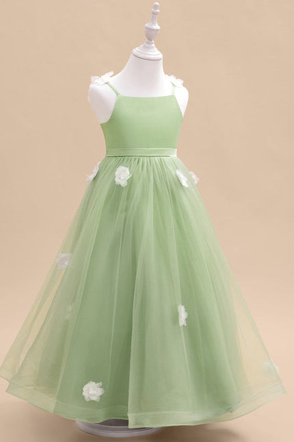 Robe De Princesse Verte Délicate - gallery 1