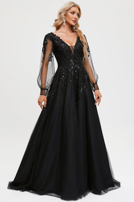 Robe De Princesse Noir Scintillant - gallery 6