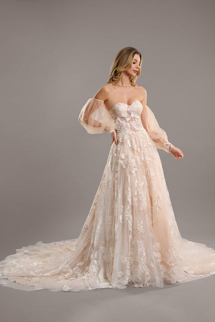 Robe De Princesse Nuancée Florale - gallery 4