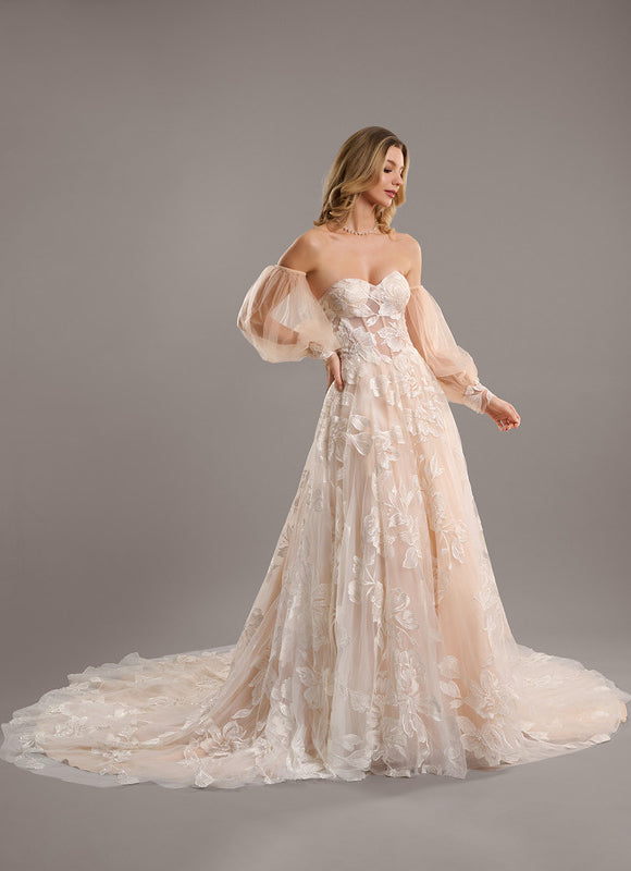 Robe De Princesse Nuancée Florale - gallery 4