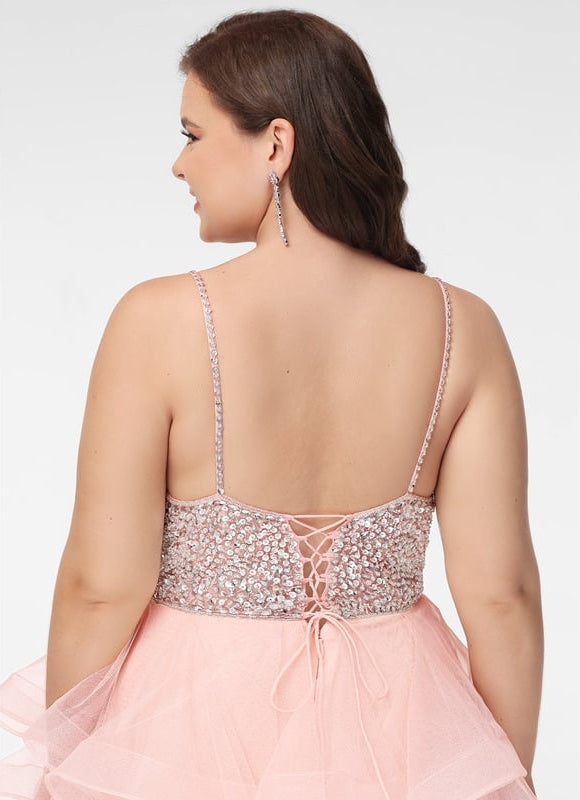 Robe De Princesse Tulle Volants Rose - gallery 8