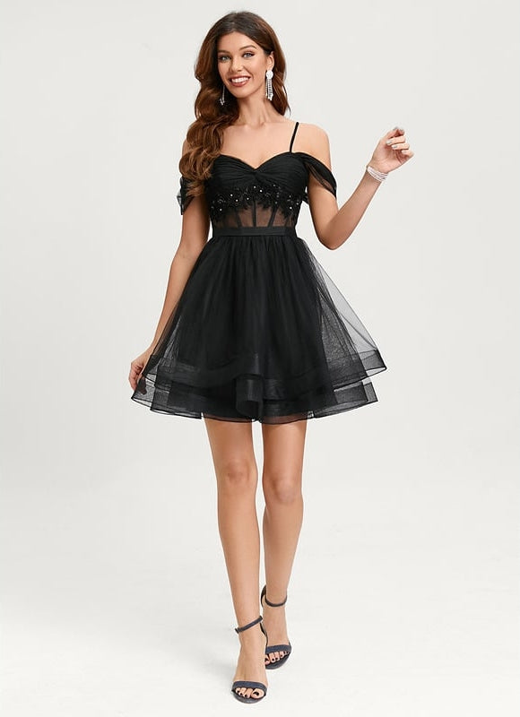 Robe De Princesse Tulle Noire Chic - gallery 5