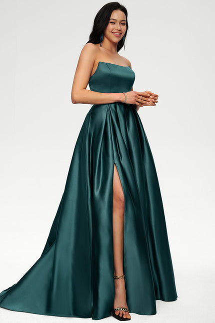 Robe De Princesse Satin Émeraude - gallery 4