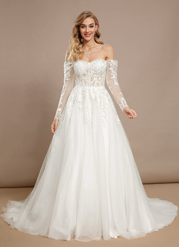Robe De Princesse En Tulle Ornée - gallery 2