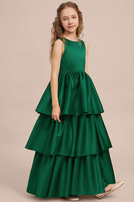 Robe De Princesse Satin Vert Émeraude - gallery 7