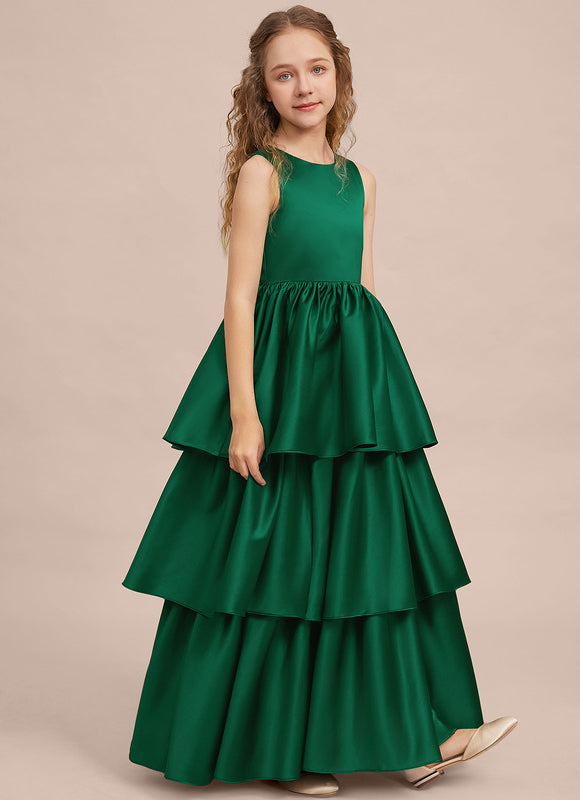 Robe De Princesse Satin Vert Émeraude - gallery 7