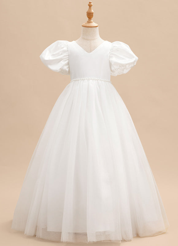 Robe De Princesse Satin Blanc Nuptiale - gallery 1