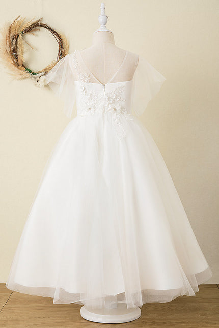 Robe De Princesse Blanche Florale - gallery 3