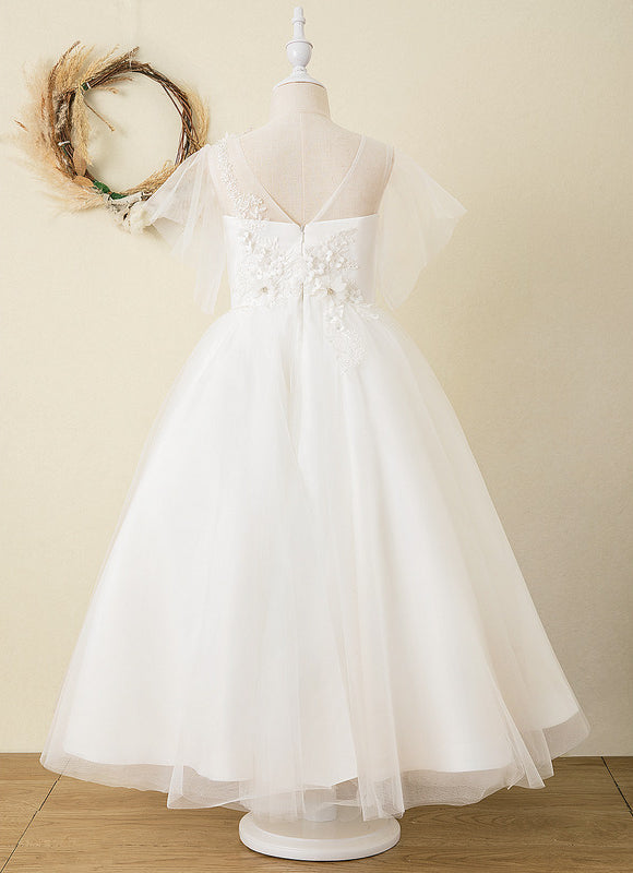 Robe De Princesse Blanche Florale - gallery 3