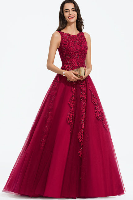 Robe De Princesse Bordeaux Ornée - gallery 3