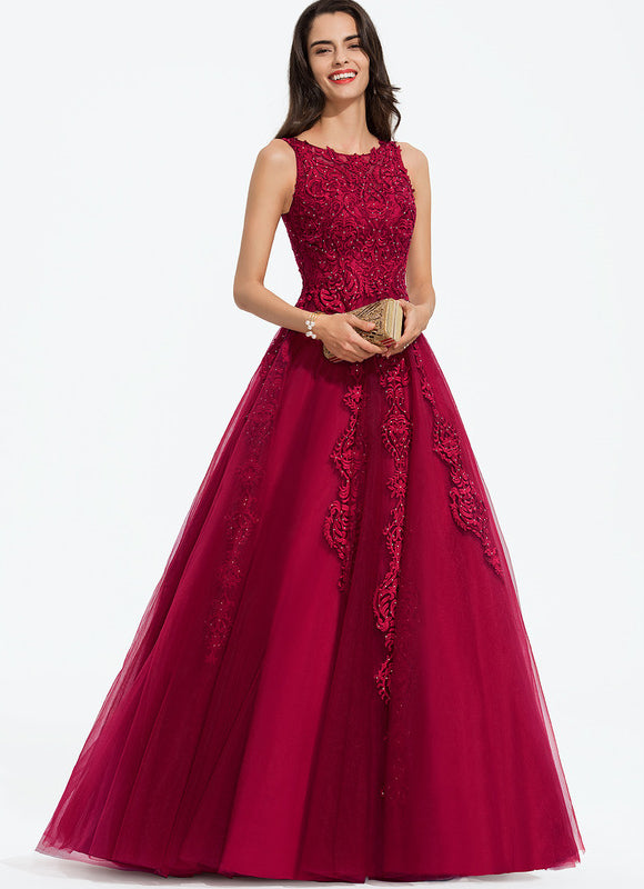 Robe De Princesse Bordeaux Ornée - gallery 3