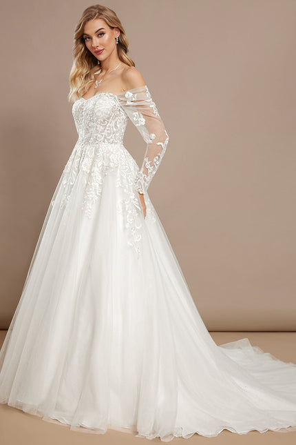 Robe De Princesse En Tulle Ornée - gallery 1