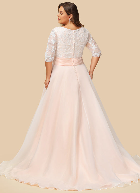 Robe De Princesse Nuptiale En Organza - gallery 6
