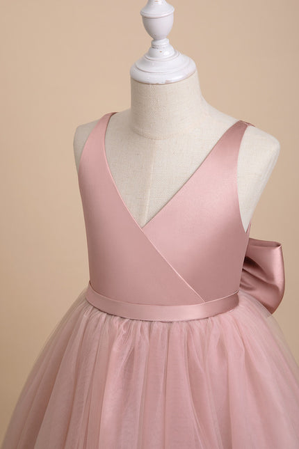 Robe De Princesse Longue Rose Poudrée - gallery 5