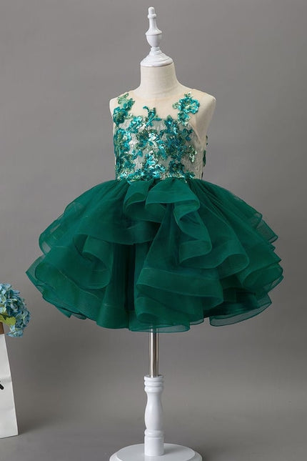 Robe De Princesse Festive Émeraude - gallery 3