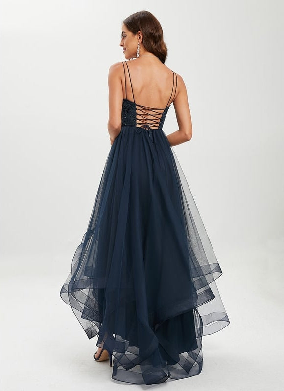 Robe De Princesse Asymétrique Marine - gallery 1