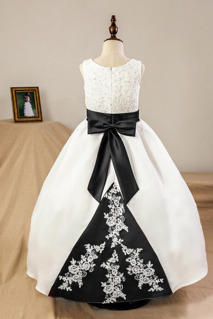 Robe De Princesse Satinée Bicolore - gallery 7