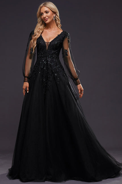 Robe De Princesse Noir Scintillant - gallery 7