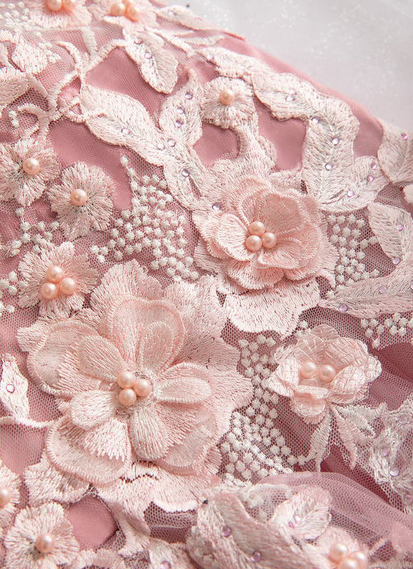 Robe De Princesse Tulle Rose Ornée - gallery 4